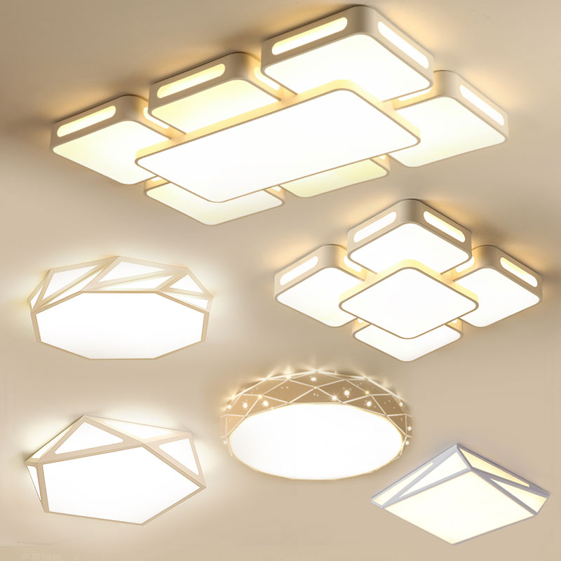 Minimalist modern home LED suction light triple room Two-hall full house lamp package combo suit Living room bedroom light