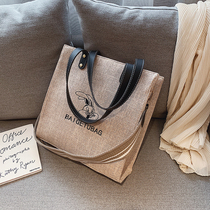 Sails Cloth Bag Women 2022 New Korean version 100 hitch College student class Commuter Large Capacity Single Shoulder Mobile Tote Bag