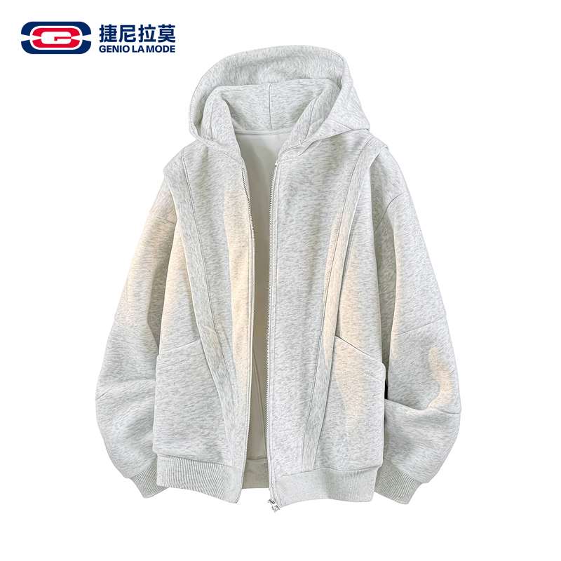Geniolamode Design Jacket Men's Autumn Coat Silhouette Cleanfit Couple Hooded Sweatshirt Cardigan Geniolamode Design Jacket Men's Autumn Coat Silhouette Cleanfit Couple Hooded Sweatshirt Cardigan