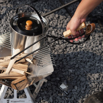 Fire tongs carbon clamps extended duckbill chuck resistance spring fire tongs that do not tire your hands thickened camping fire tongs