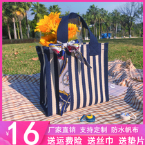 Canvas Bag Large Capacity Environmentally-friendly Shopping Bag Students Carry Bag Waterproof Supermarket Buy Vegetable Bag Portable Handbag Woman