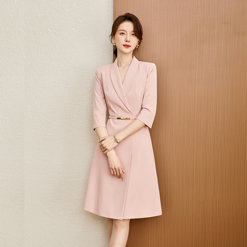 Professional Suit Dress for Women 2026 New High-End Elegant Host Sales Jewelry Work Dress Interview Dress