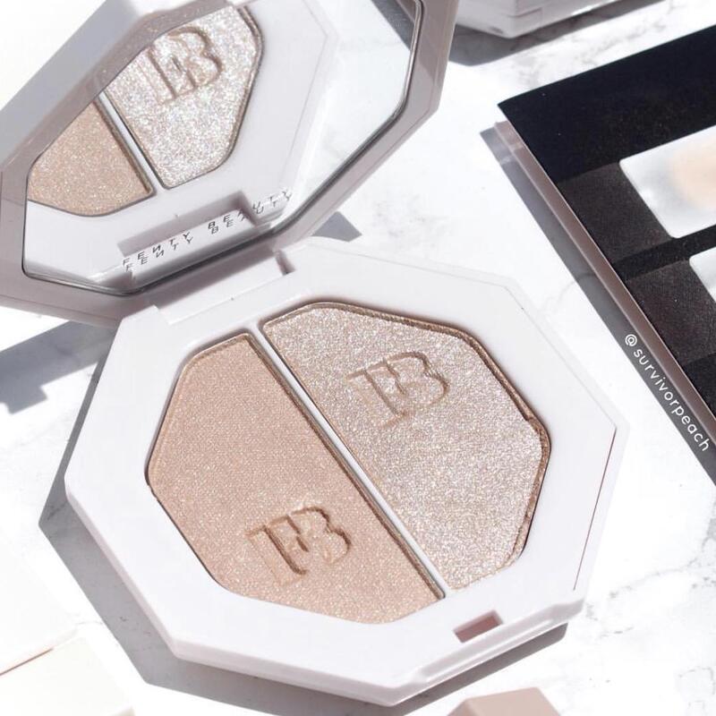 Fenty Beauty Rihanna Two-Tone Highlighter Blush Powder Matte Shimmer 7g Lighting Dust Fenty Beauty Rihanna Two-Tone Highlighter Blush Powder Matte Shimmer 7g Lighting Dust