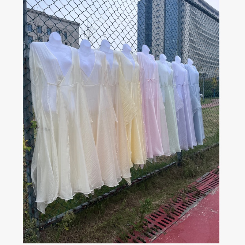 Film and Television Style Multi-Color 360-Degree Skirt with Fairy-Like Aura, Versatile Film Costume with Button-Front Design, Chinese Style Clothing with Broken Sleeves Film and Television Style Multi-Color 360-Degree Skirt with Fairy-Like Aura, Versatile Film Costume with Button-Front Design, Chinese Style Clothing with Broken Sleeves
