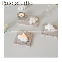 chic Korean wind white clouds candles Soybean Wax Beeswax Decoration Display Photo Props Desktop Cute Gift Wax