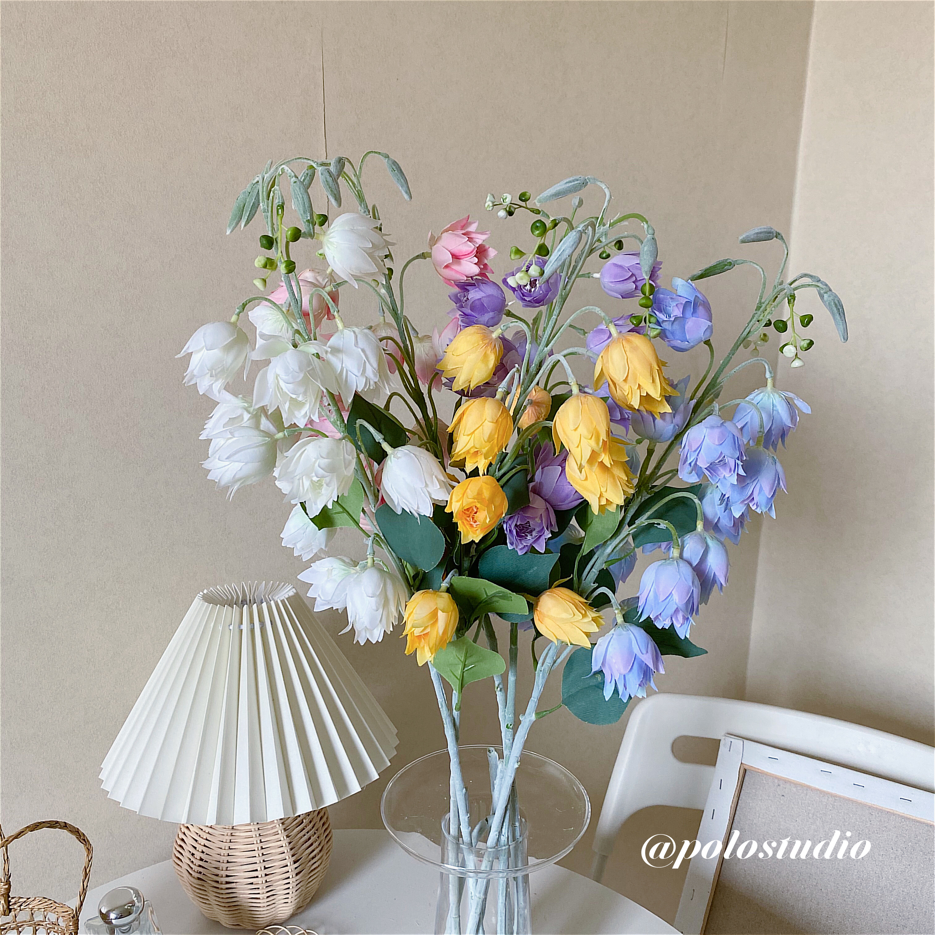 South Korea Ins Suzulan Flower simulation flower Fengwei Landining hall floral decoration fake flower bedroom window dining room Silk Flowers