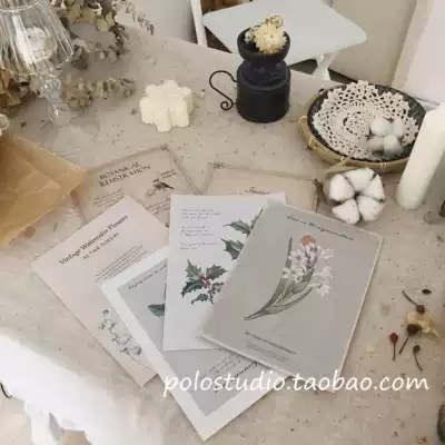 ins European-style retro literary English paper, old pages, English music score, pendulum, wall decoration props