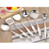 Nàng tiên cá dày 304 Đồ dùng nhà bếp bằng thép không gỉ Spatula Cháo muỗng Xẻng nấu ăn Bộ hình thành tích hợp - Phòng bếp kệ gia vị inox 304 Phòng bếp