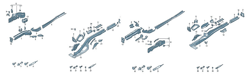 汉兰达 车身 纵梁