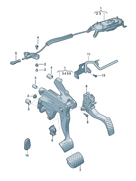 智尚S35 踏板及挂档机构 配件