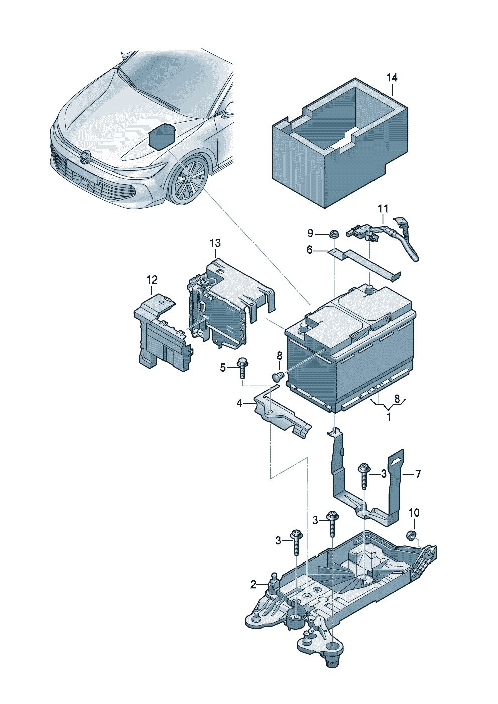 欢腾H1 电子设备 蓄电池发动机室