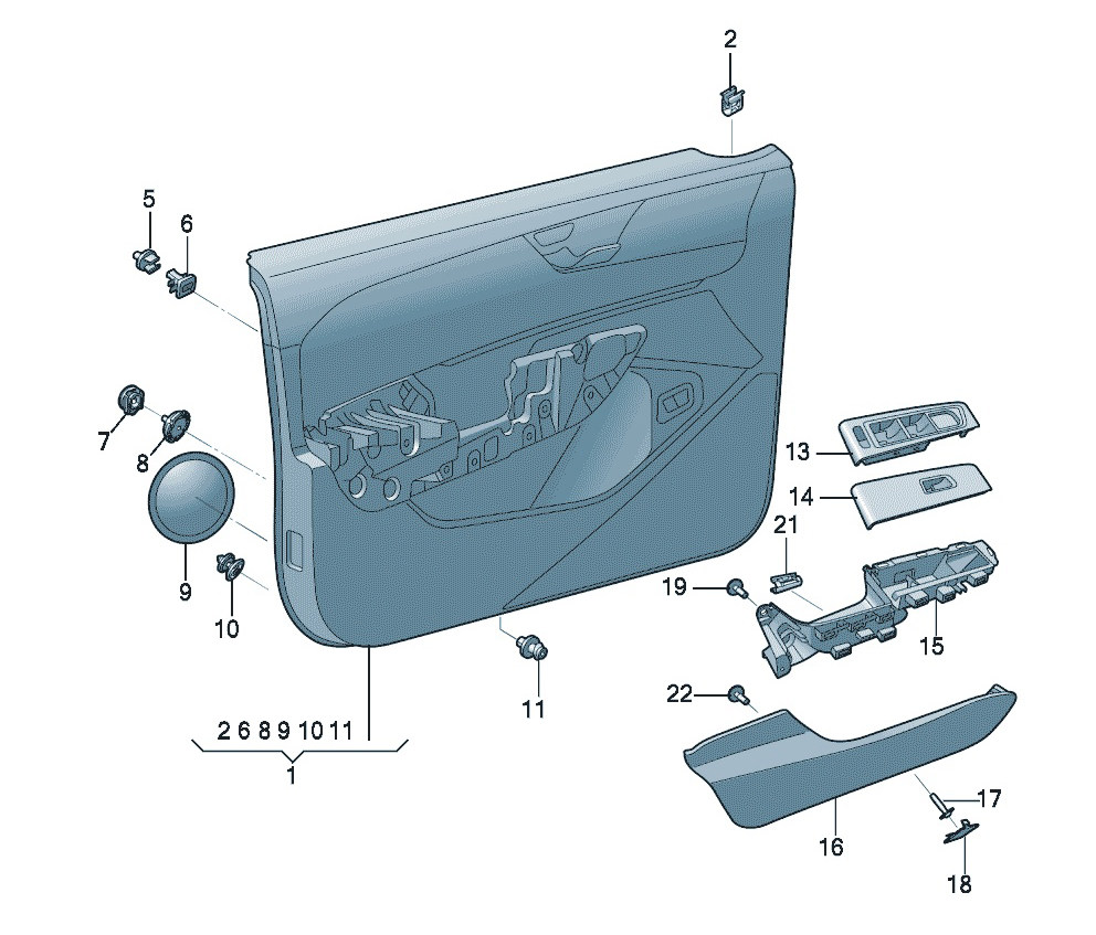 Authentics 车身 前车门饰板