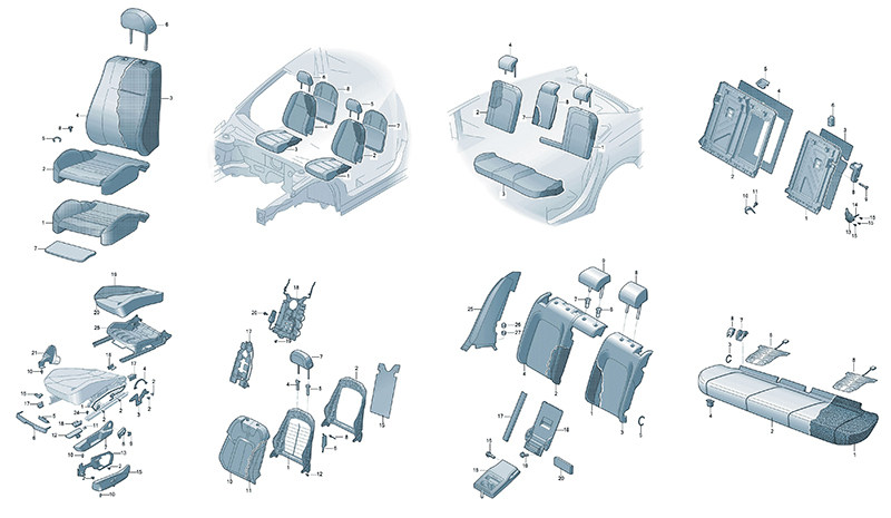 经典全顺 车身 座椅及靠背