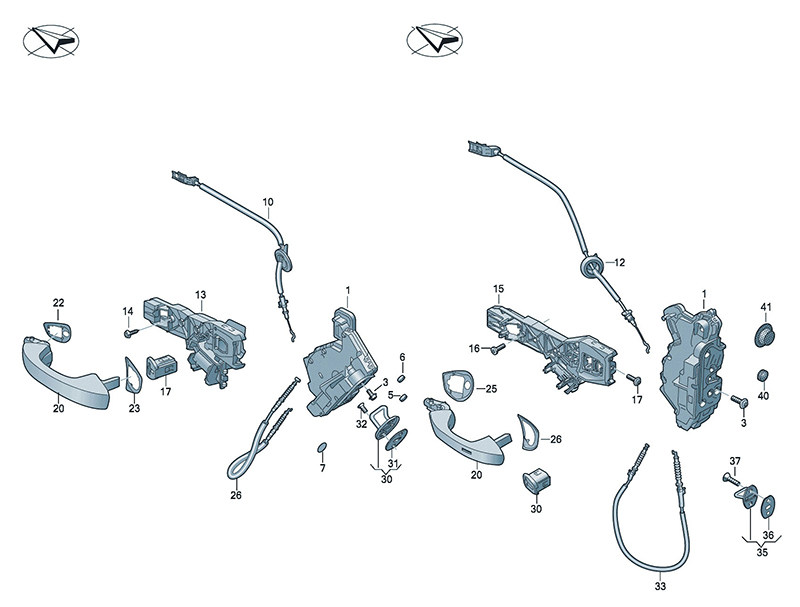日产370Z 车身 车门锁车门把手
