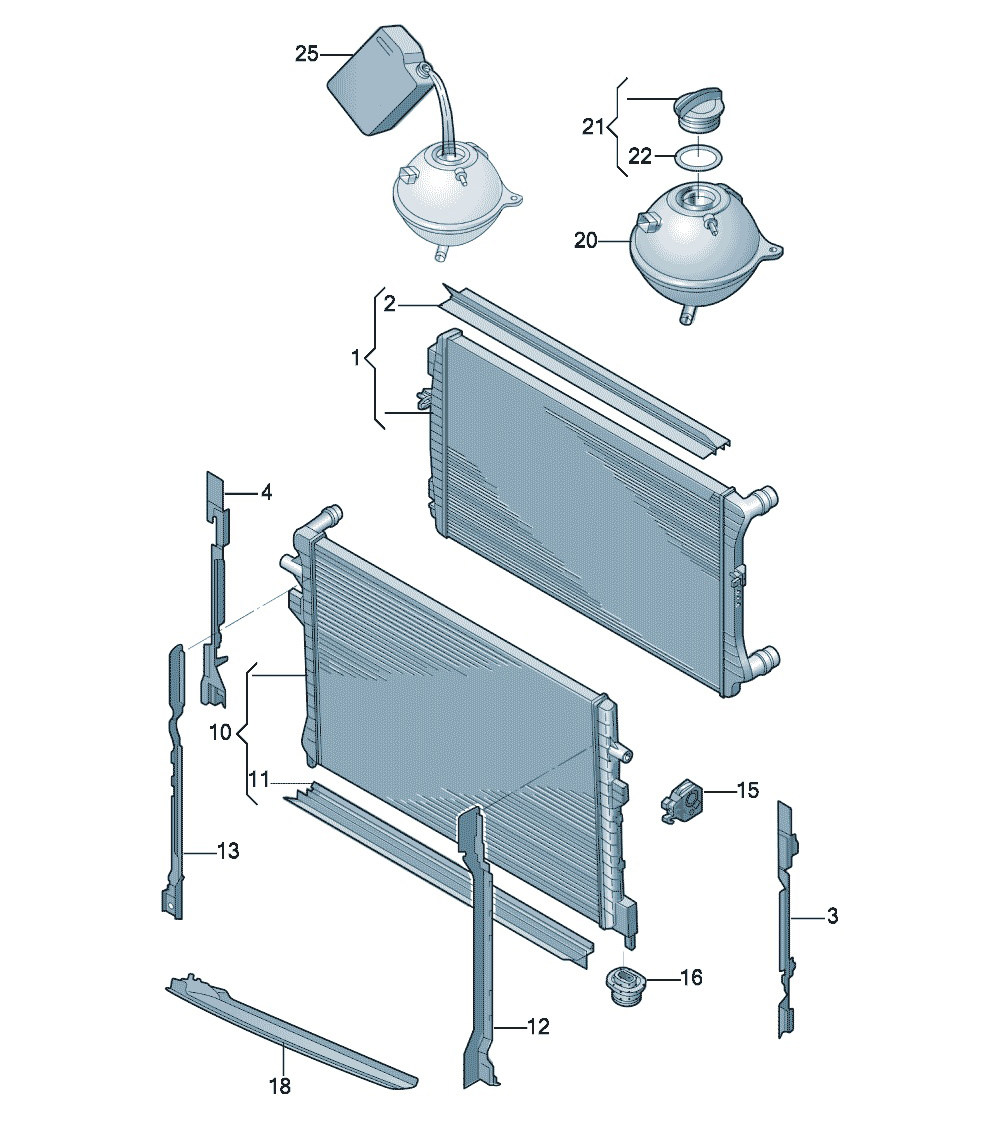 欧陆 发动机 辅助冷却副水箱