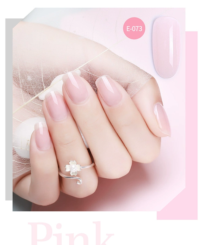 2018 mới ngọc bích sơn móng tay móng tay sơn móng tay màu nude màu da anh đào bột phấn trị liệu thạch gel - Sơn móng tay / Móng tay và móng chân