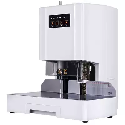 Del T504 financial binding machine automatic voucher file punching machine electric riveting pipe binding laser positioning voice