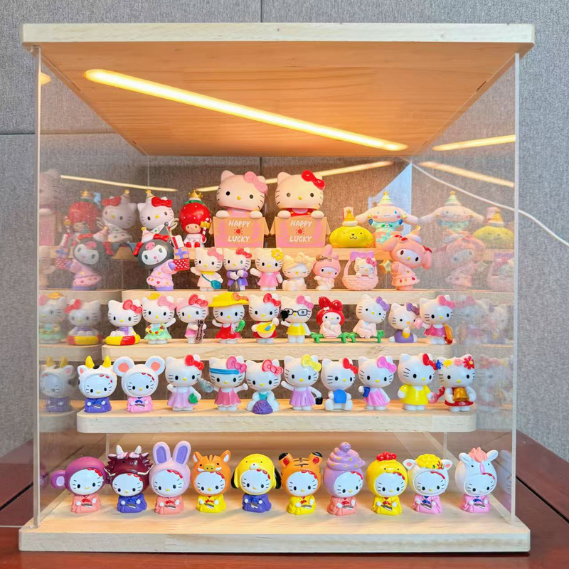 Hello Kitty Cartoon Figure Birthday Gift for Girls Cute Hello Kitty Desktop Ornament Model Doll Toy