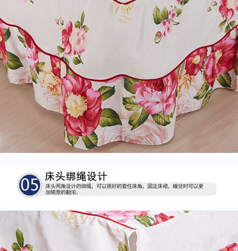 Dày bông bông bông giường bedspread giường váy Li Hàn Quốc phiên bản của đơn mảnh giường trải giường nâng cấp phiên bản 1.8m - Váy Petti váy giường khách sạn