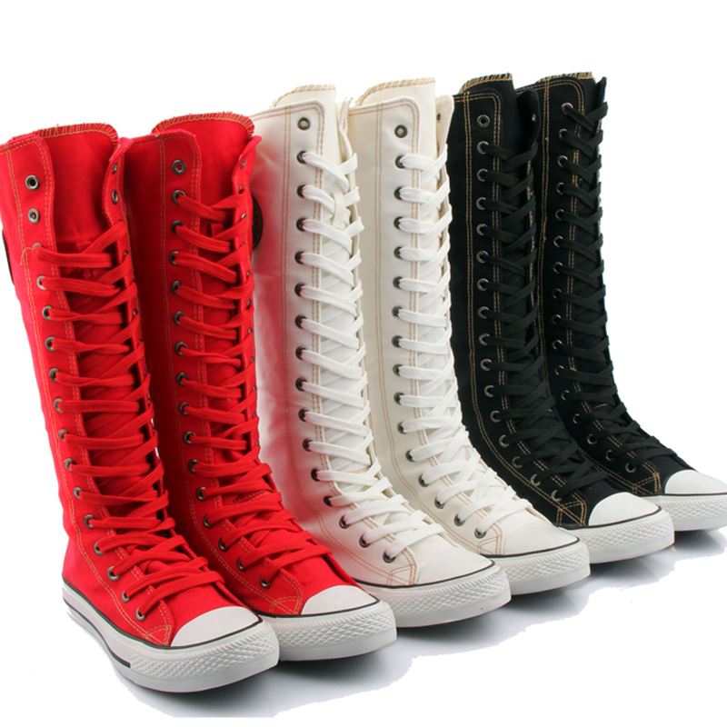 canvas tall boots