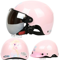 Taiwan EVO ice princess powder Harley electric motorcycle childrens helmet sunscreen men and women baby children summer