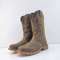 Thick and heavy steel head Bull Leather Embroidered Man Boots Horseboots Manboots Work Boots 41 5 42 42 5 Code