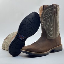 43 size 48 Western cowboy boots Cavalier riding boots mens shock-absorbing wear-resistant cowhide leather sleeve boots large size