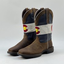 D Light Comfort Western Cowboy Boots Men Riding Boots One Foot Pedal High Silo Leather Boots 40-47 yards