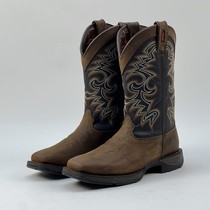 D New Mad Mapleather Western Cowboy Boots A Foot Pedal Embroidered Rider Horse Boots Light Comfort 41 5-46 yards