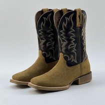 D43-46 new large size high-end crafts western cowboy boots knight riding boots mens sleeve embroidered cowhide