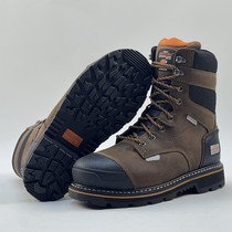 Large size foreign trade mens boots steel toe work boots anti-smash thick sole waterproof oil stain heavy outdoor toe shoes