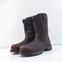 New Pint Pure Color Cow Leather Foreign Trade Mens Boots Spring Mid-Head Cowboy Boots Knight Horse Boots Locomotive Boots