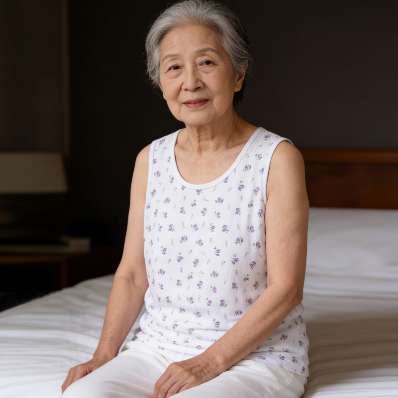 Middle-Aged and Elderly Women's Cotton Vest Underwear, Loose Fit, Large Size, Thin Style for Elderly Women, 2026 New Summer Model Middle-Aged and Elderly Women's Cotton Vest Underwear, Loose Fit, Large Size, Thin Style for Elderly Women, 2026 New Summer Model