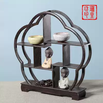 Tea shop Tea table decoration ornaments Crafts Solid wood Classical Chinese teahouse Zen teahouse tea room creative wood