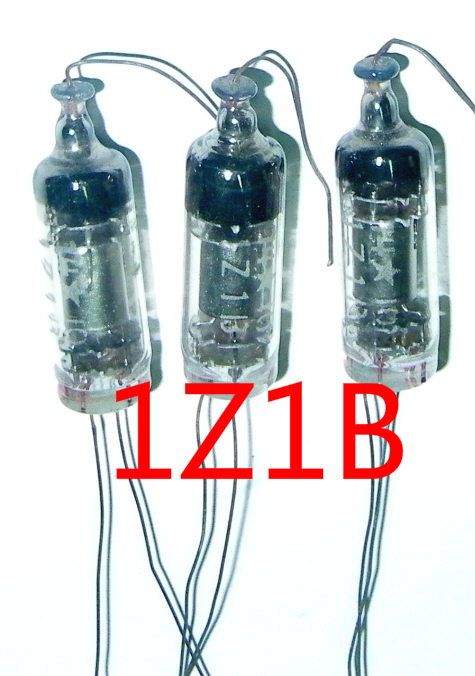 Ultra-small rectifier tube 1Z1B direct thermal high-voltage rectifier diode ZQ1B inflatable thyristor