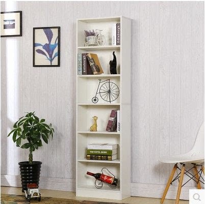 Minimalist modern bookcase storage rack student floor multilayer bookcase wall corner clamp slit small bookcase free composition bookcase-Taobao