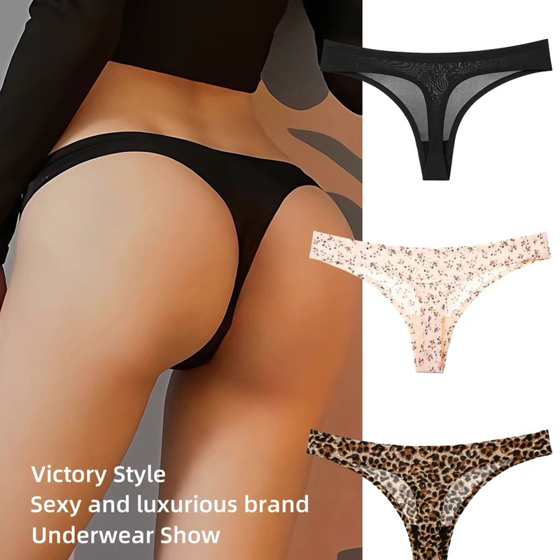 Ultra-Thin Thong Women's Underwear 2025 New Sexy Fitness Yoga Sports Seamless Ice Silk Women's T-Pants