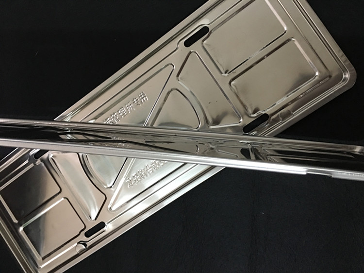 New energy license plate frame stainless steel new traffic regulations green license plate frame 304 thickened license plate tray