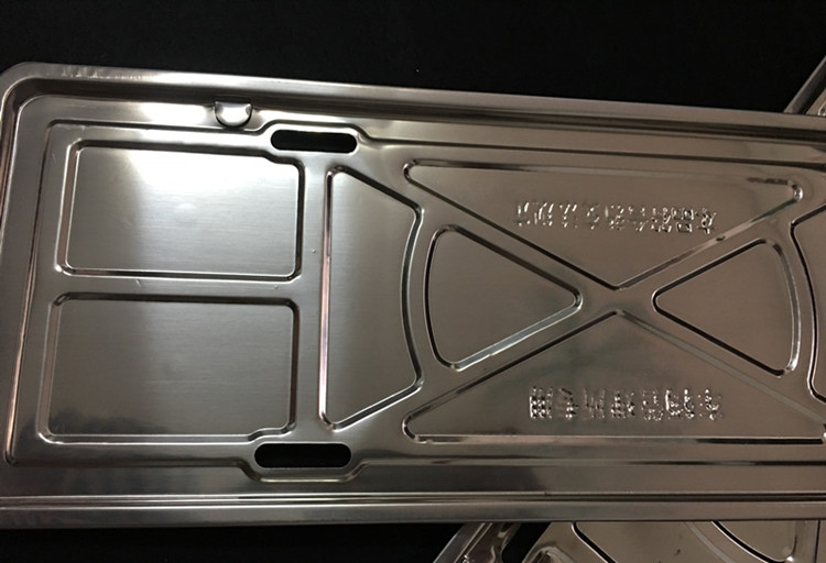 New energy license plate frame stainless steel new traffic regulations green license plate frame 304 thickened license plate tray