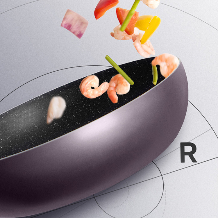 美的炒锅电磁炉不粘锅煎锅燃气燃气灶煤气灶通用家用炒菜锅平底锅 3