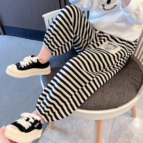 Girls pants spring and autumn clothes 2022 new baby loose foreign style childrens sports and leisure long pants thin WK