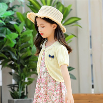 Summer girls outside princess shawl with skirt baby cloak thin children's waistcoat baby coat
