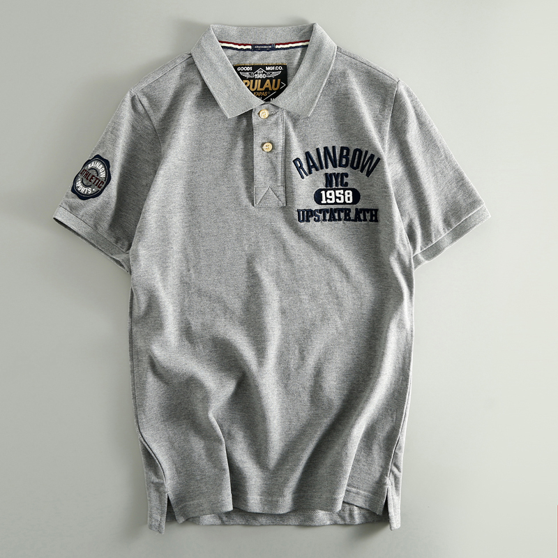 Japanese Style Export Surplus Men's Summer Polo Shirts with Collar, Big Brand Leftover Stock, Clearance T-Shirts Trendy