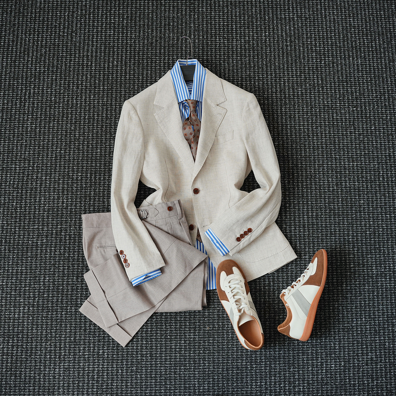 Cssugent Summer Lightweight Breathable Half-Lined Pure Linen Suit Jacket Italian Business Casual Suit for Men