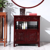 Sour Branches Wood Dining Side Cabinet Lockers Tea Water Cabinet Solid Wood Vintage Furniture Red Wine Cabinet Living-room Side Cabinet Black Sandalwood