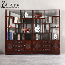 Sour branch wood mahogany bogu frame partition solid wood Chinese porch simple shelf living room duobao pavilion antique frame