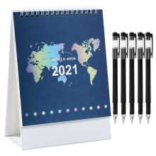 21年爆款创意简约办公计划本台历