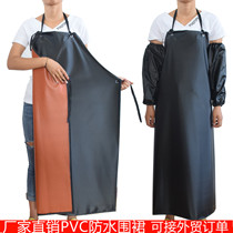 tablier imperméable en pvc résistant à lhuile résistant aux acides et aux alcalis tablier industriel épaissi résistant à lusure salopette tablier tablier à manches de taille