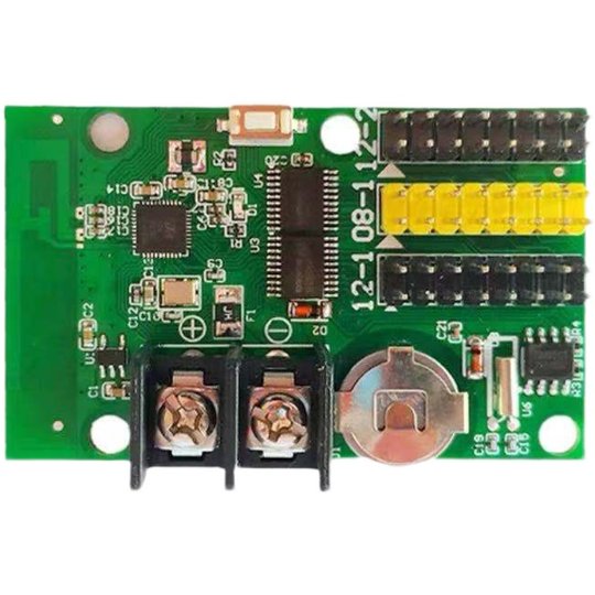 Контроллер для полноцветного светодиодного экрана Ruihexin с беспроводным управлением по Wi-Fi для мобильных устройств, для рекламных экранов и дверных вывесок.