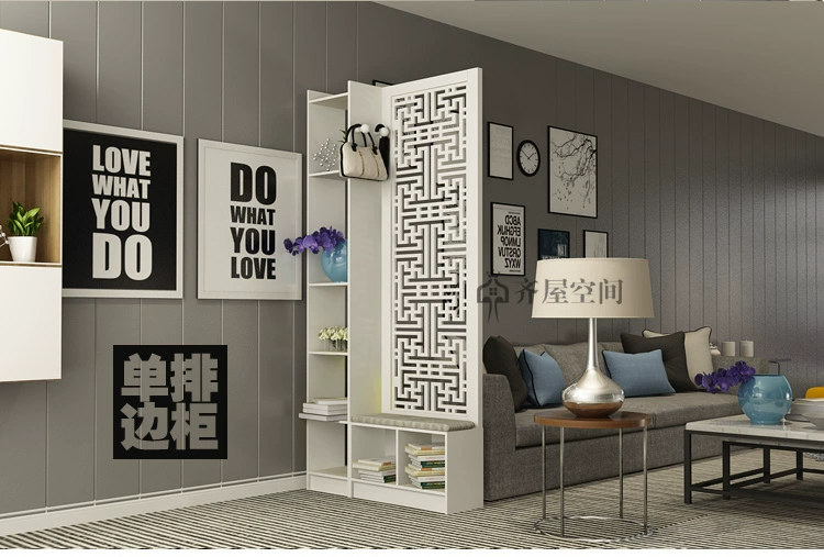 Tủ vách ngăn phòng ngủ Tủ trang trí hai mặt đa chức năng hiện đại tối giản tủ màn hình sofa trở lại phân vùng tủ trắng - Màn hình / Cửa sổ